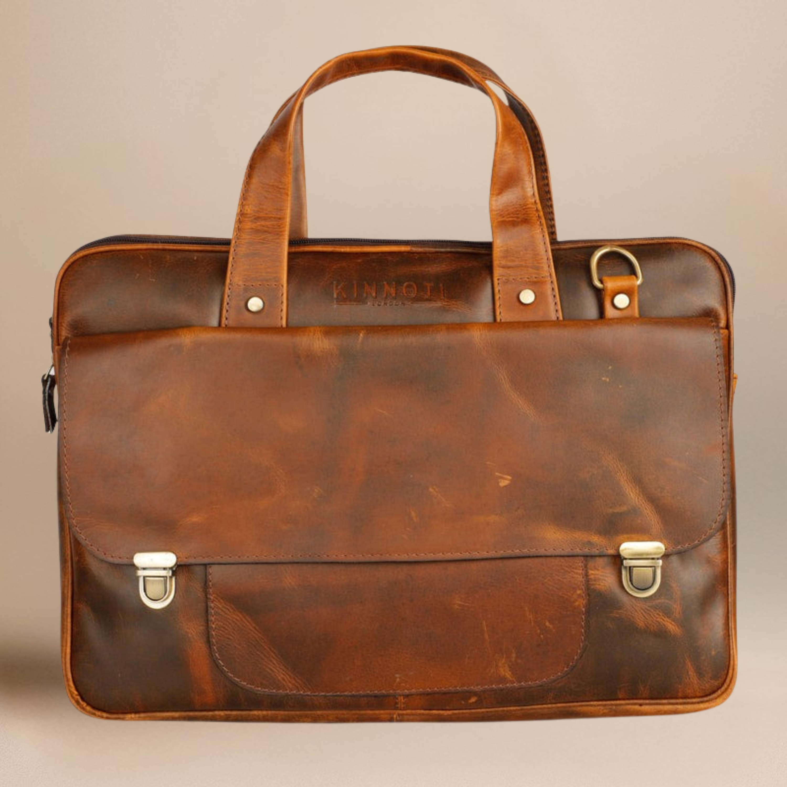 Genuine Leather Executive Briefcase Luxury Laptop Bag