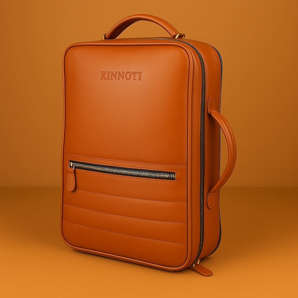 Vegan Leather Backpack Cum Laptop Bag
