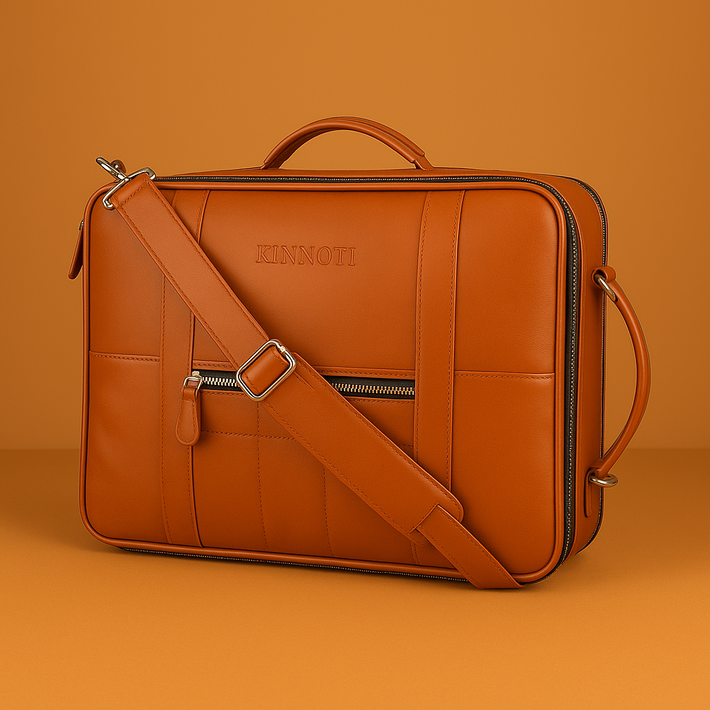 Vegan Leather Backpack Cum Laptop Bag