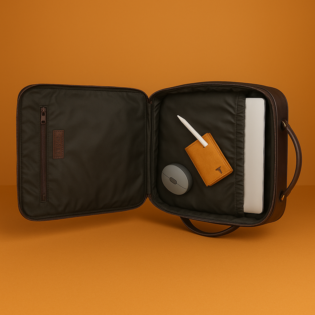 Vegan Leather Backpack Cum Laptop Bag