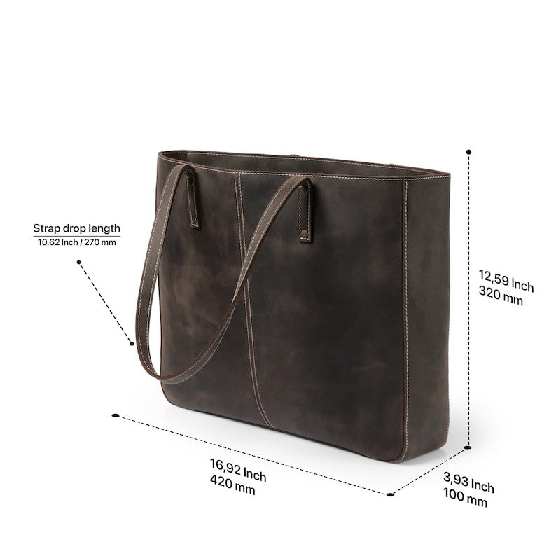 VT LEATHER TOTE FOR WOMEN
