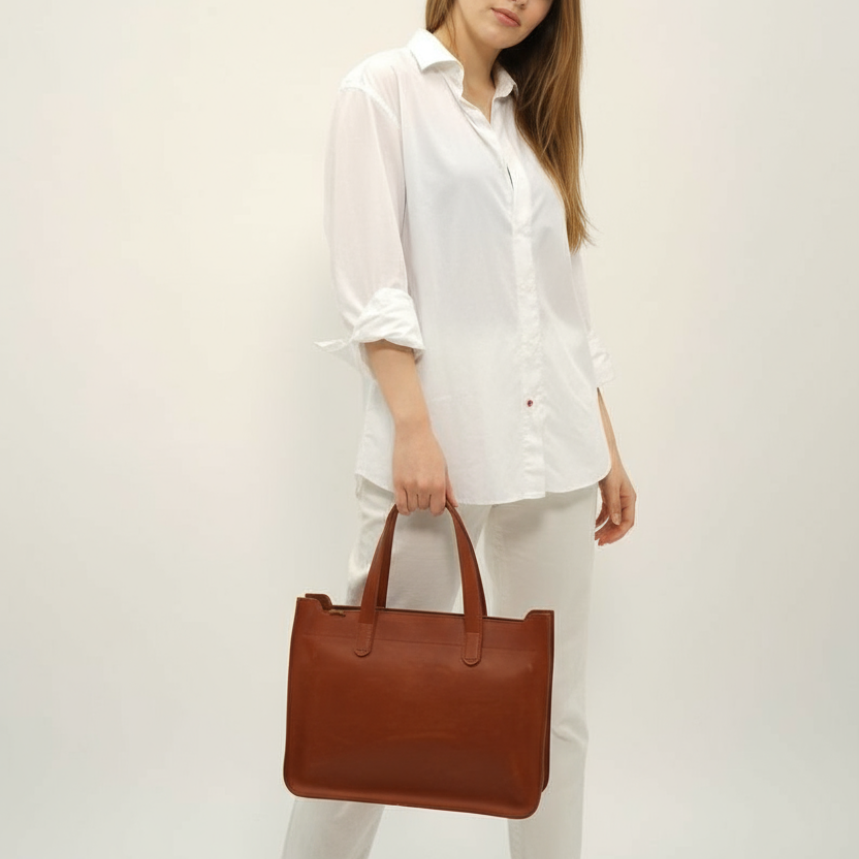 VT LEATHER TOTE FOR WOMEN