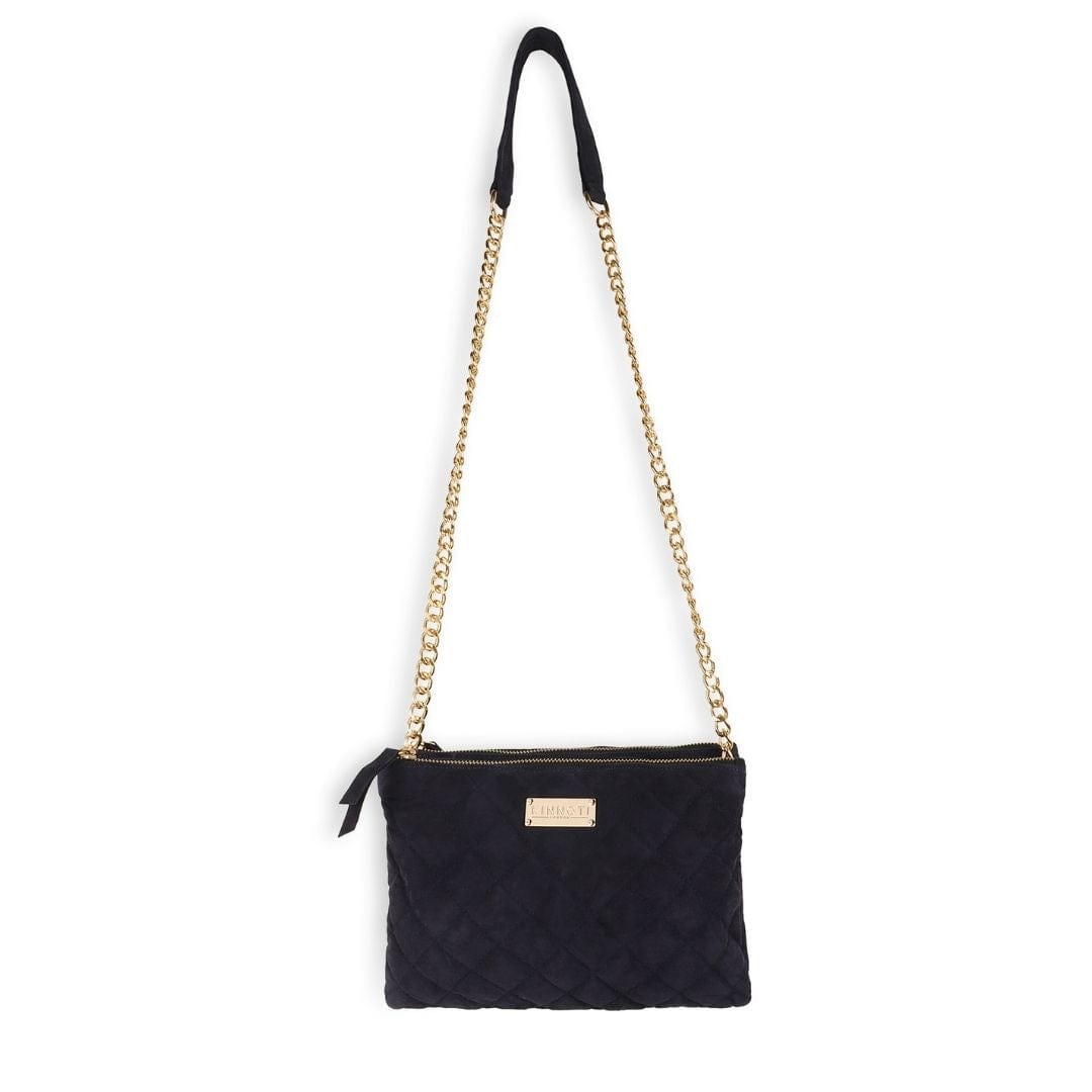 Kinnoti Apparel & Accessories Quilted Suede Leather Sling Bag