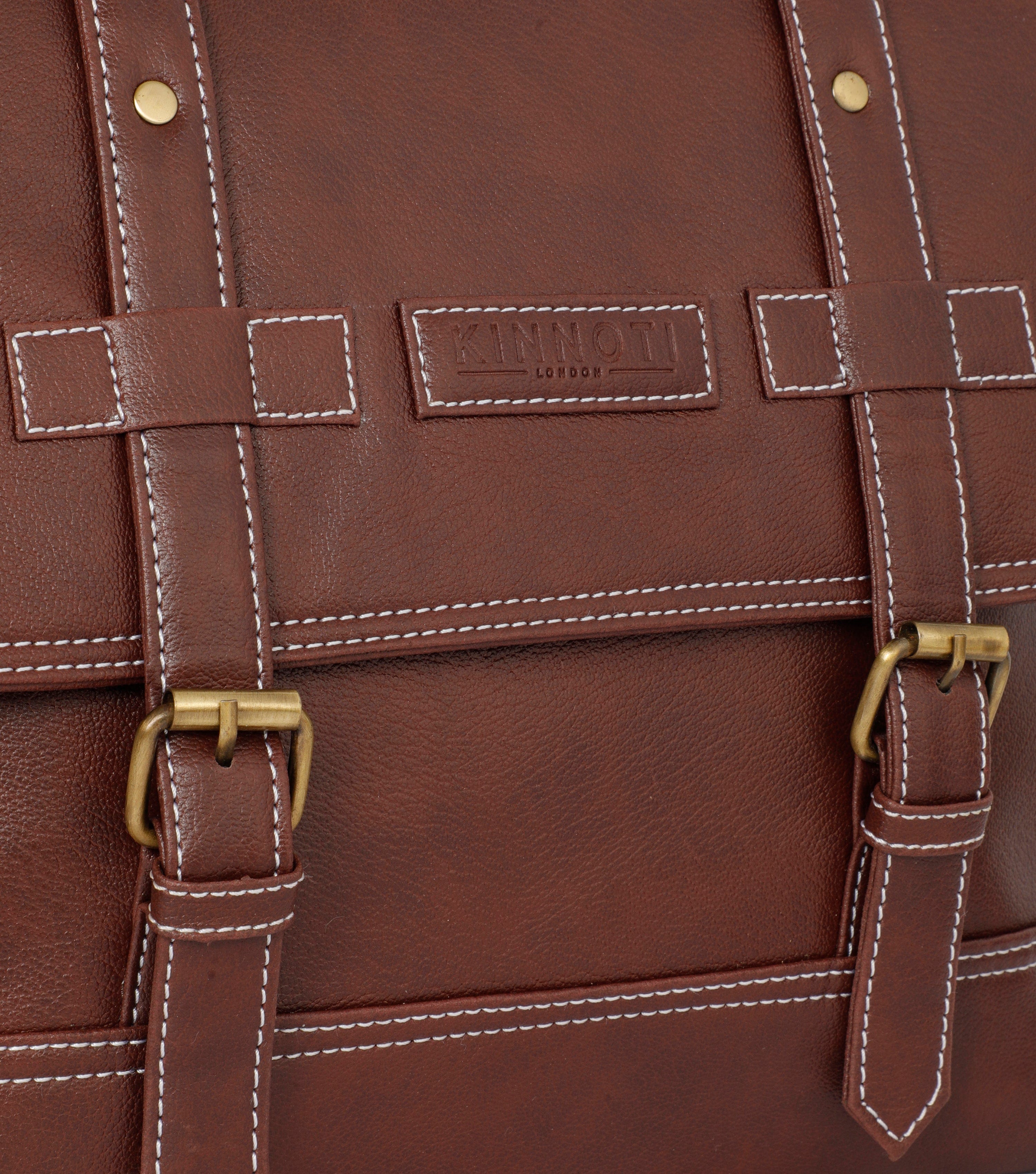 Kinnoti Boston Leather Messenger Bag