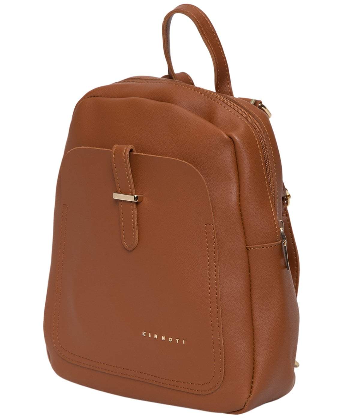 kinnoti Brown Chain Backpack