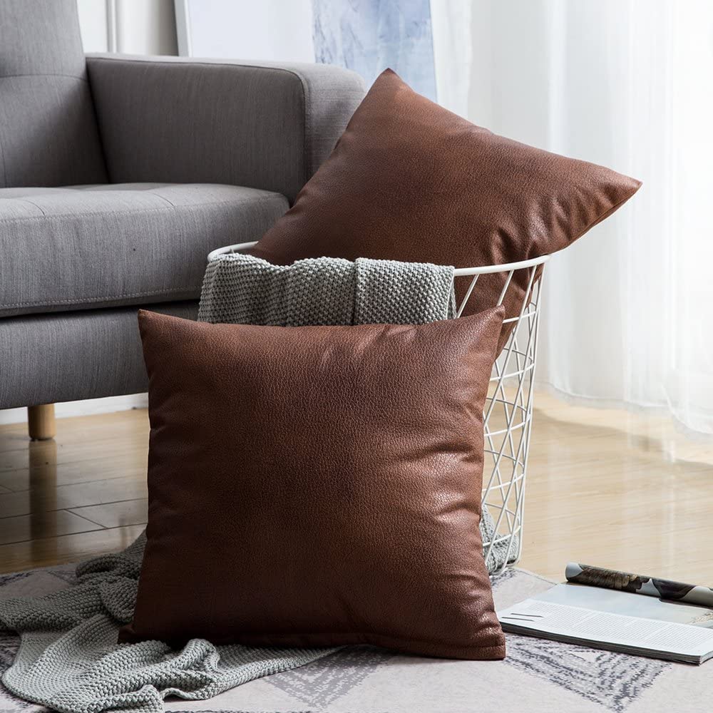 kinnoti Dark Brown cushion cover