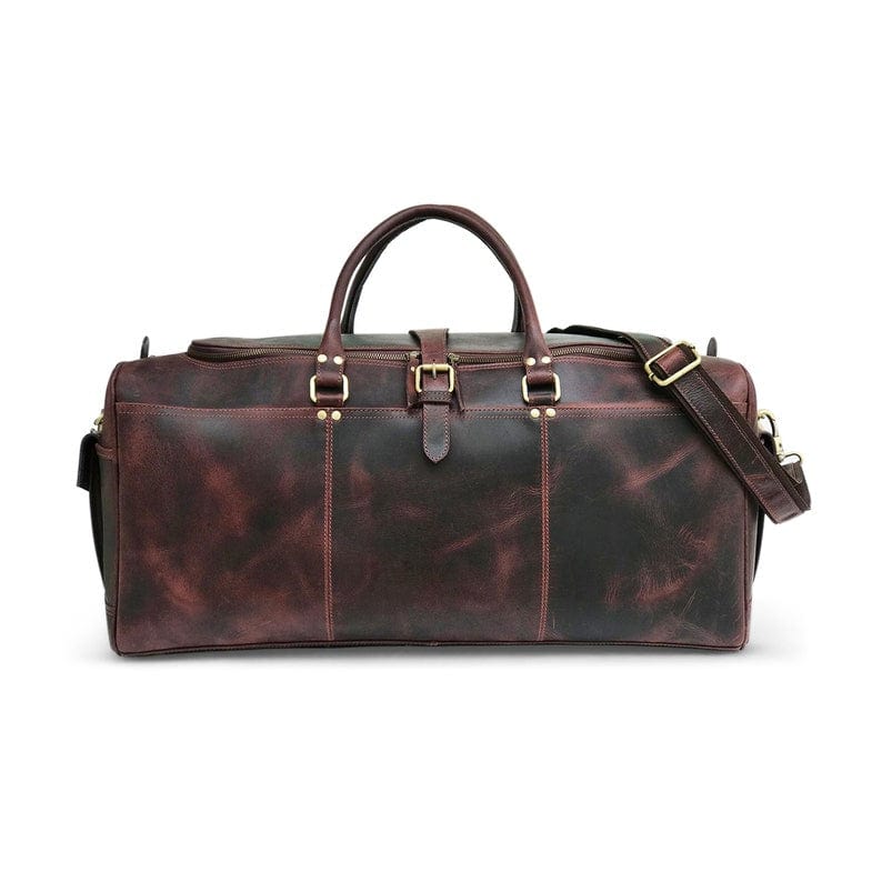 kinnoti Drak Brown Leather Duffle Bag