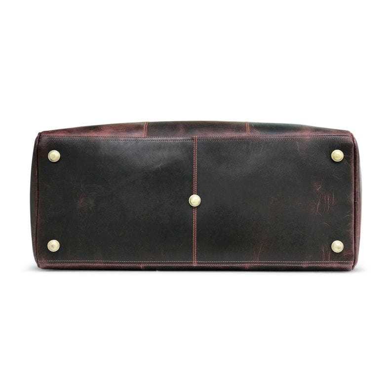 kinnoti Drak Brown Leather Duffle Bag
