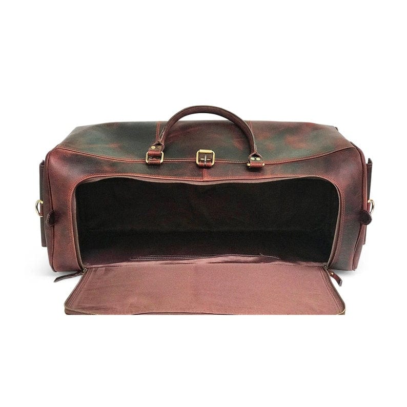 kinnoti Drak Brown Leather Duffle Bag
