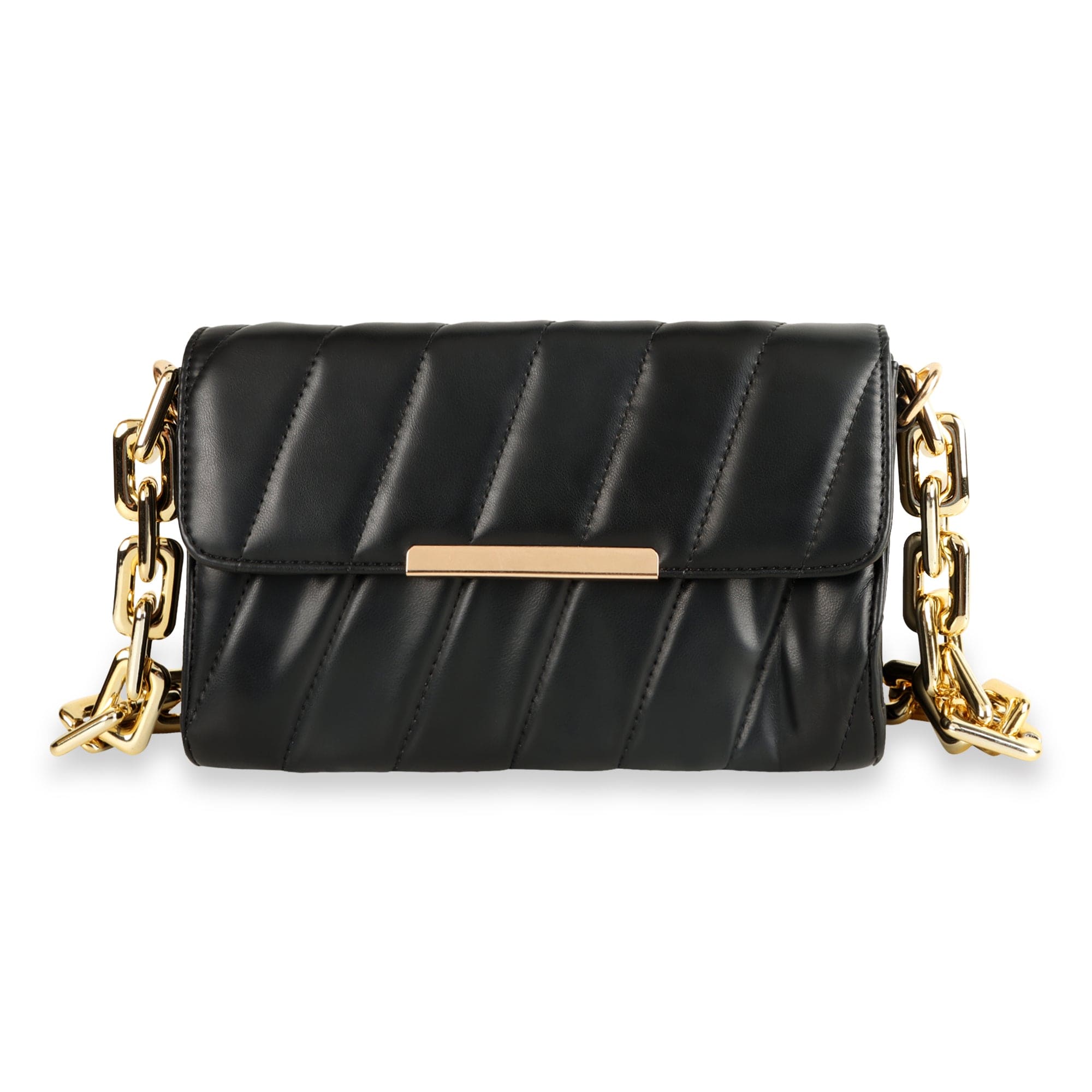 kinnoti Flap Gold Plated Shoulder Bag