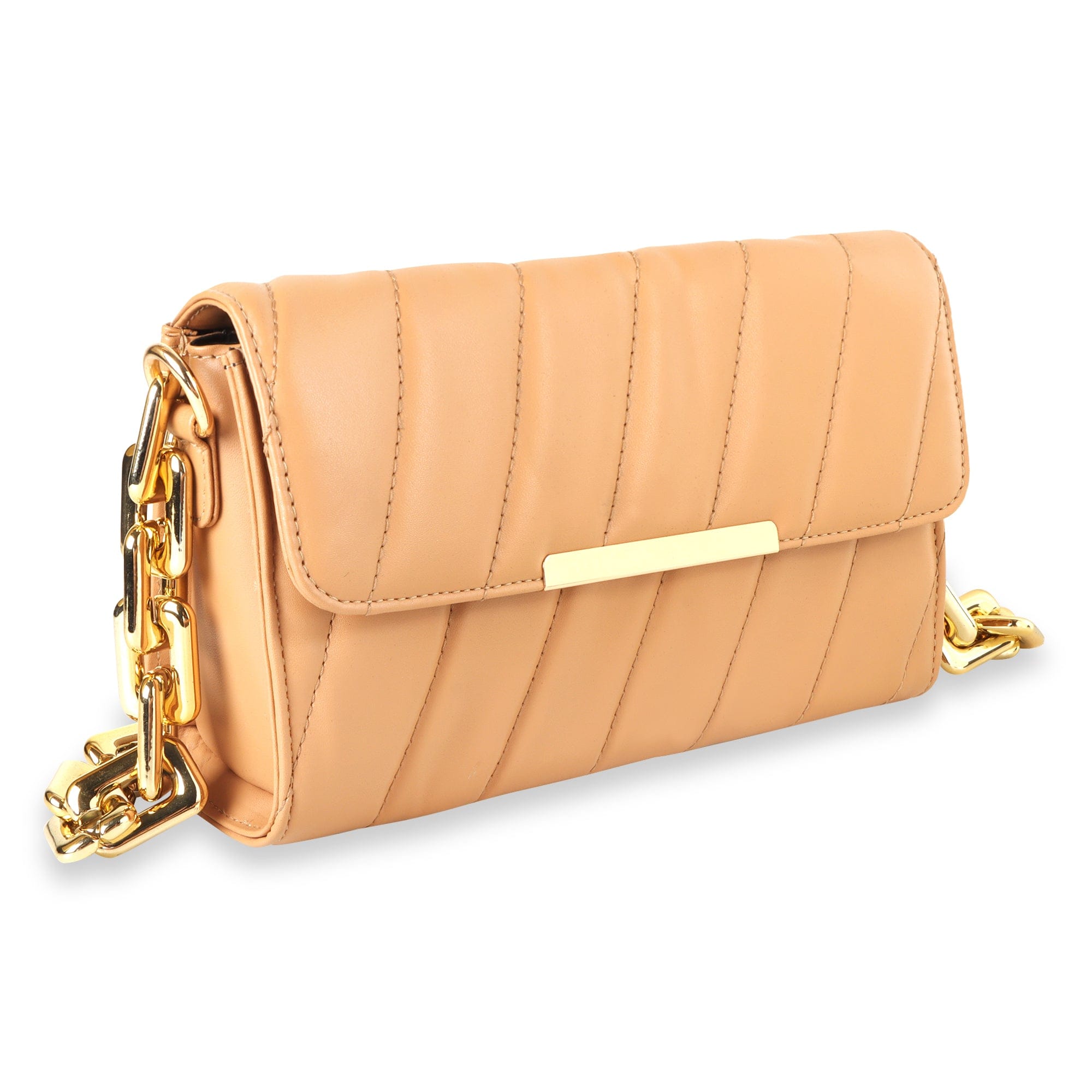 kinnoti Flap Gold Plated Shoulder Bag