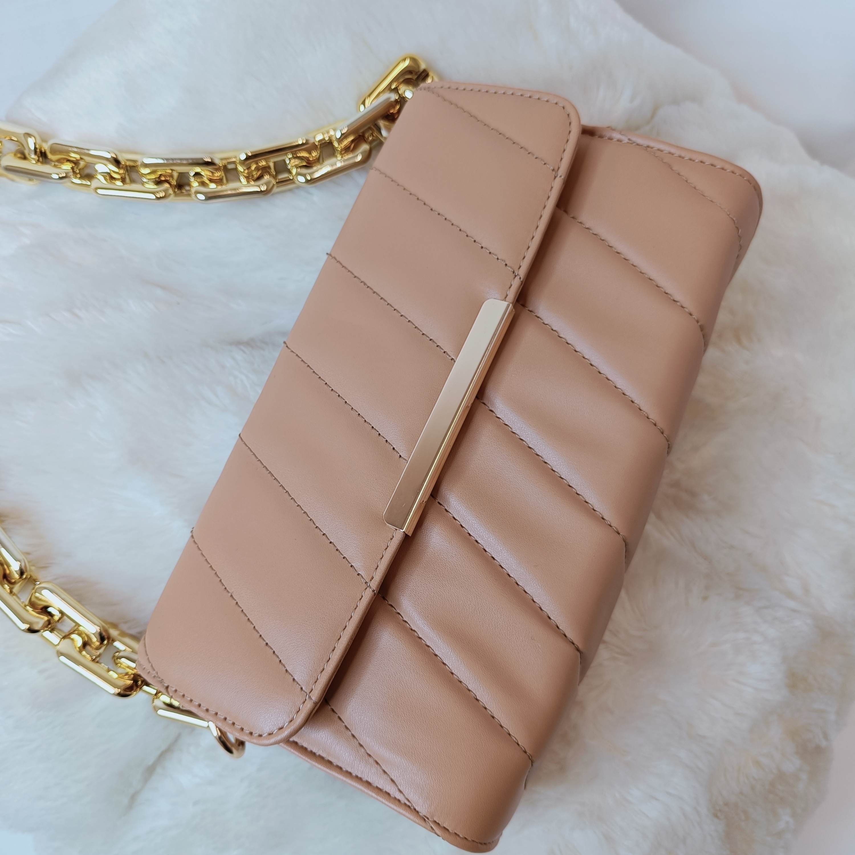 kinnoti Flap Gold Plated Shoulder Bag