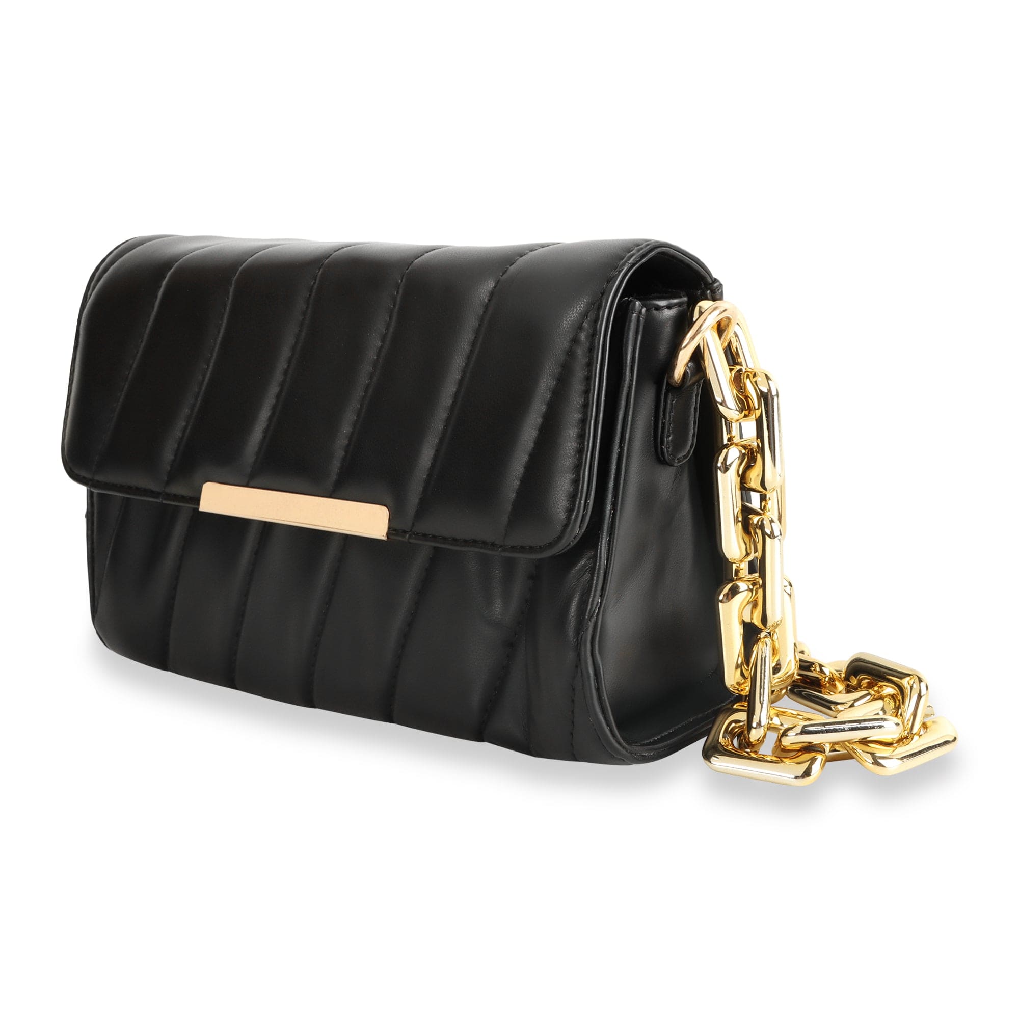 kinnoti Flap Gold Plated Shoulder Bag