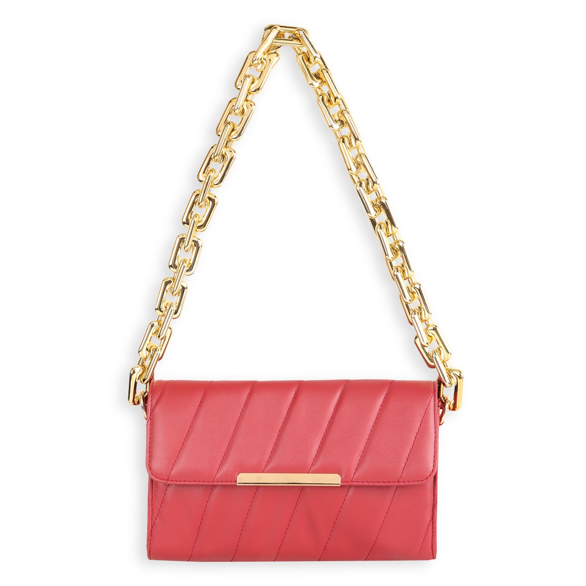 kinnoti Flap Gold Plated Shoulder Bag