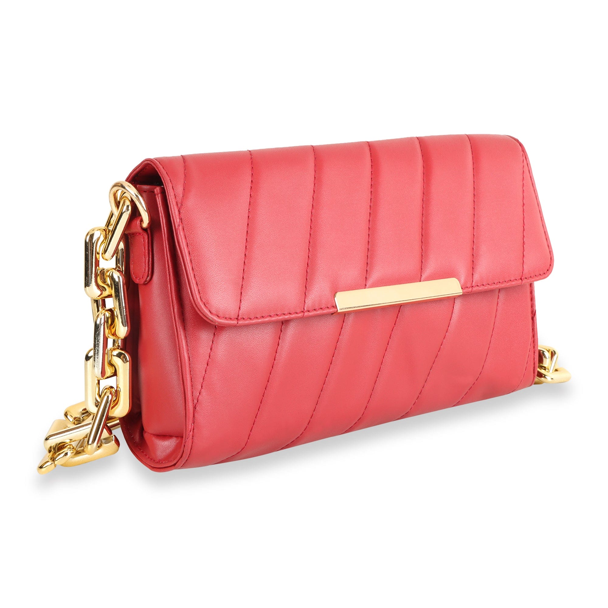 kinnoti Flap Gold Plated Shoulder Bag