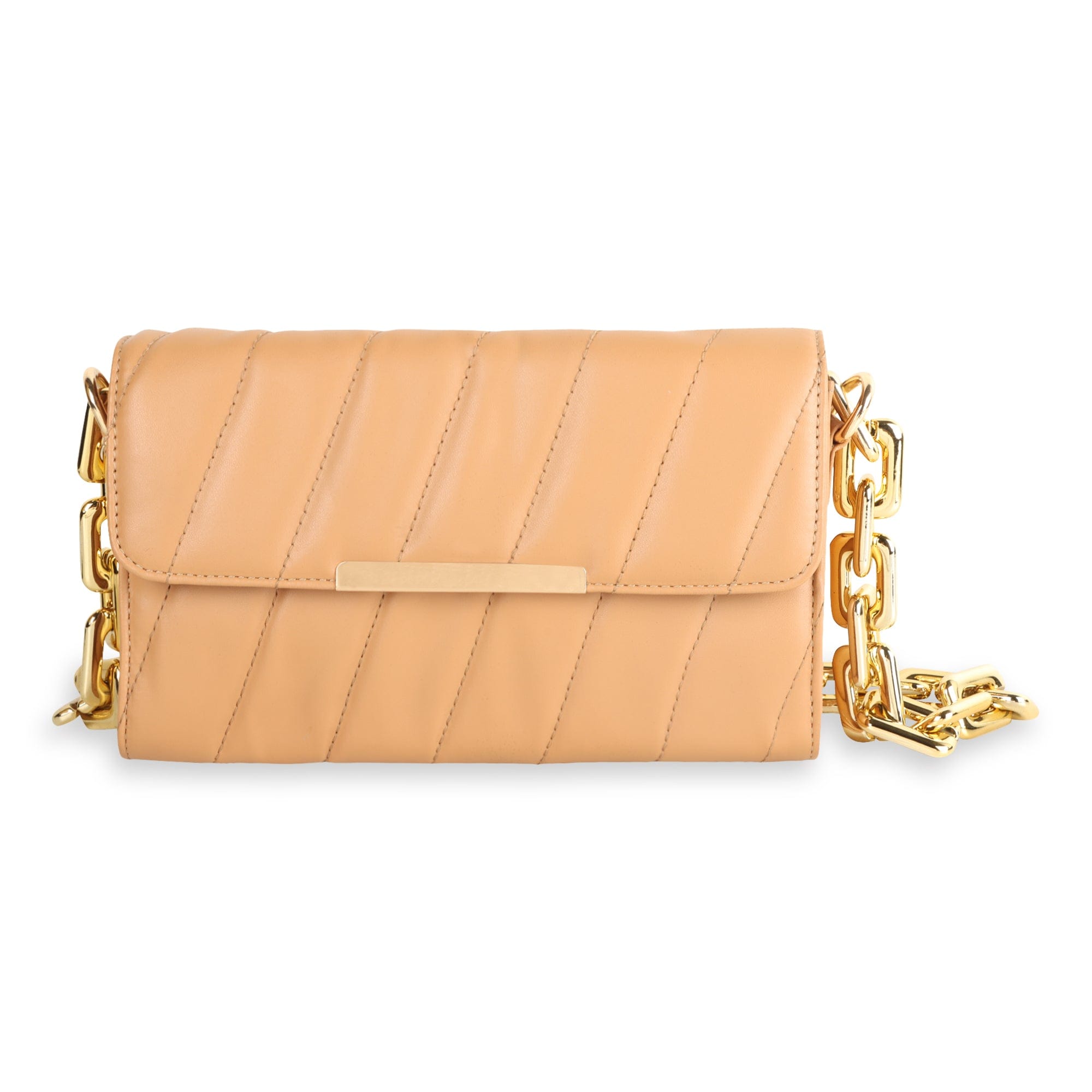 kinnoti Flap Gold Plated Shoulder Bag