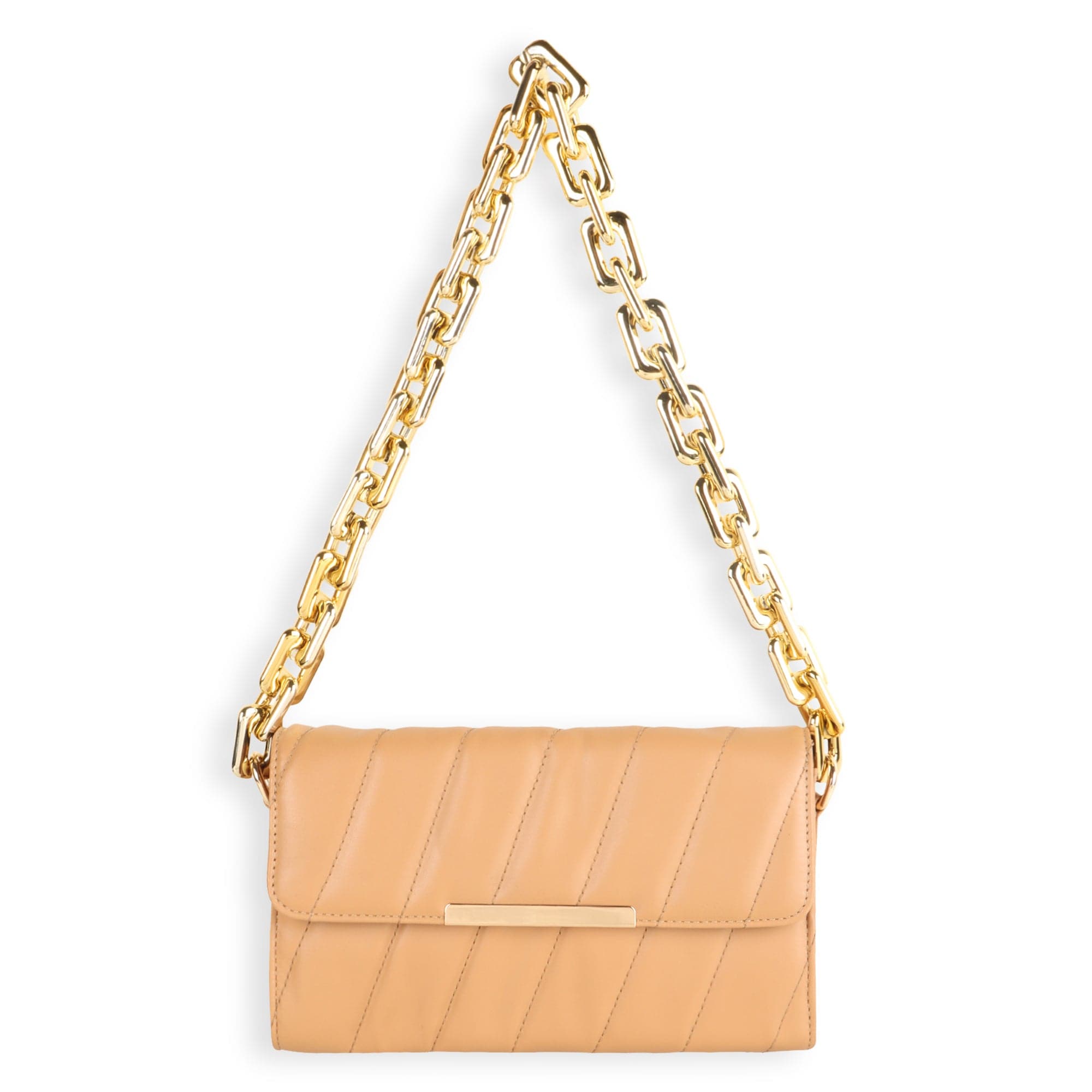 kinnoti Flap Gold Plated Shoulder Bag