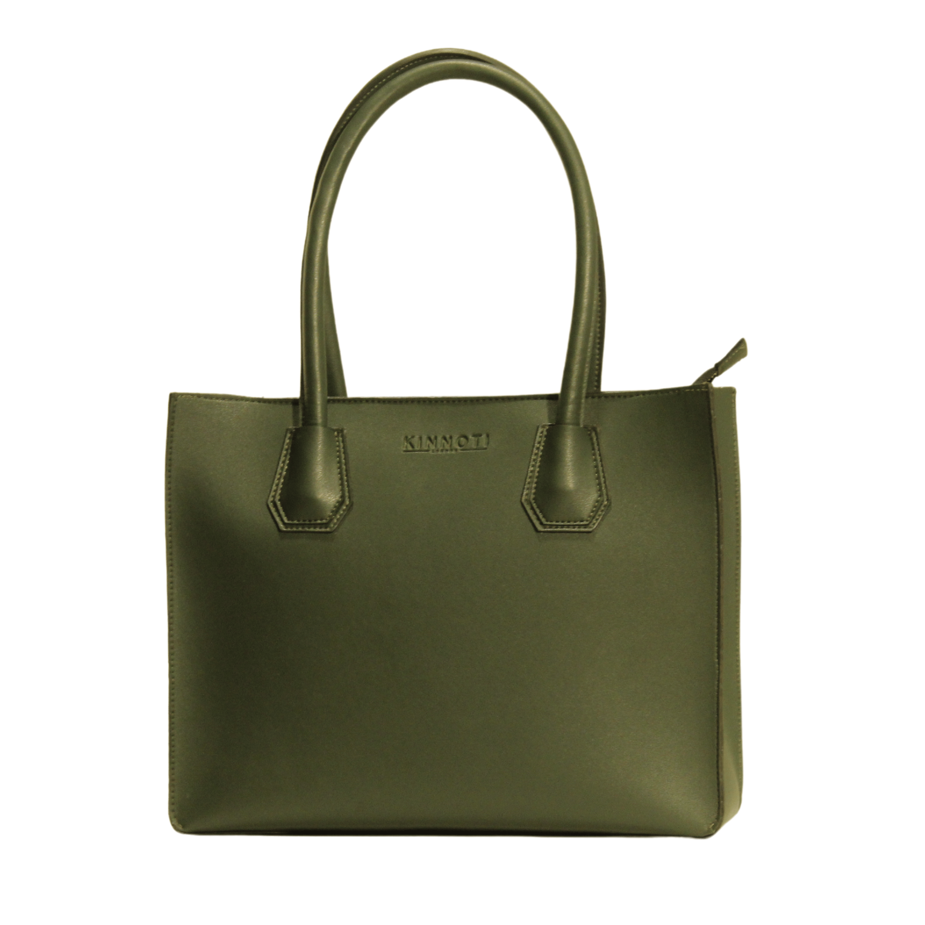 kinnoti Green Faux Leather Tote Bag