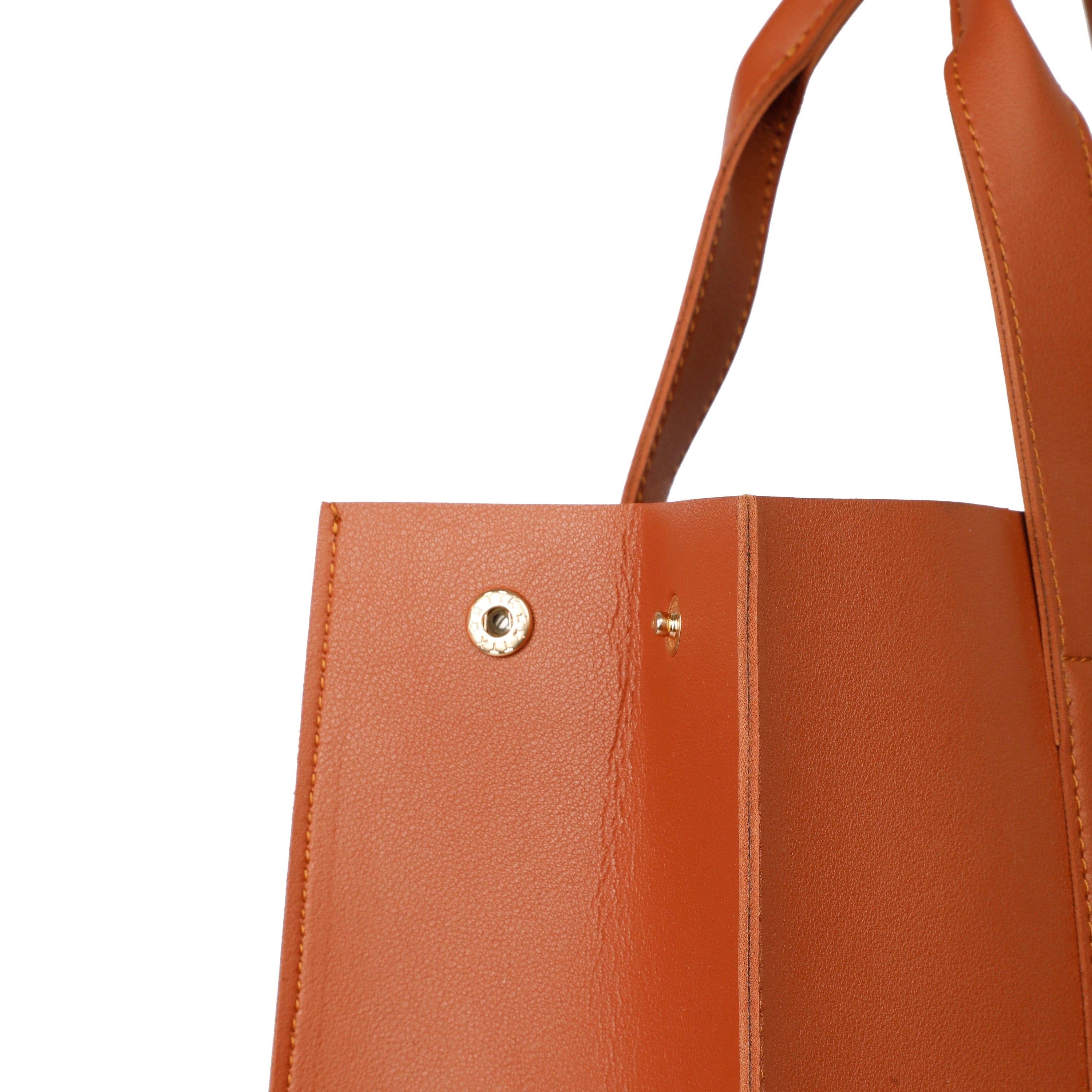 kinnoti Handbags Tan Vegan Leather Tote bag