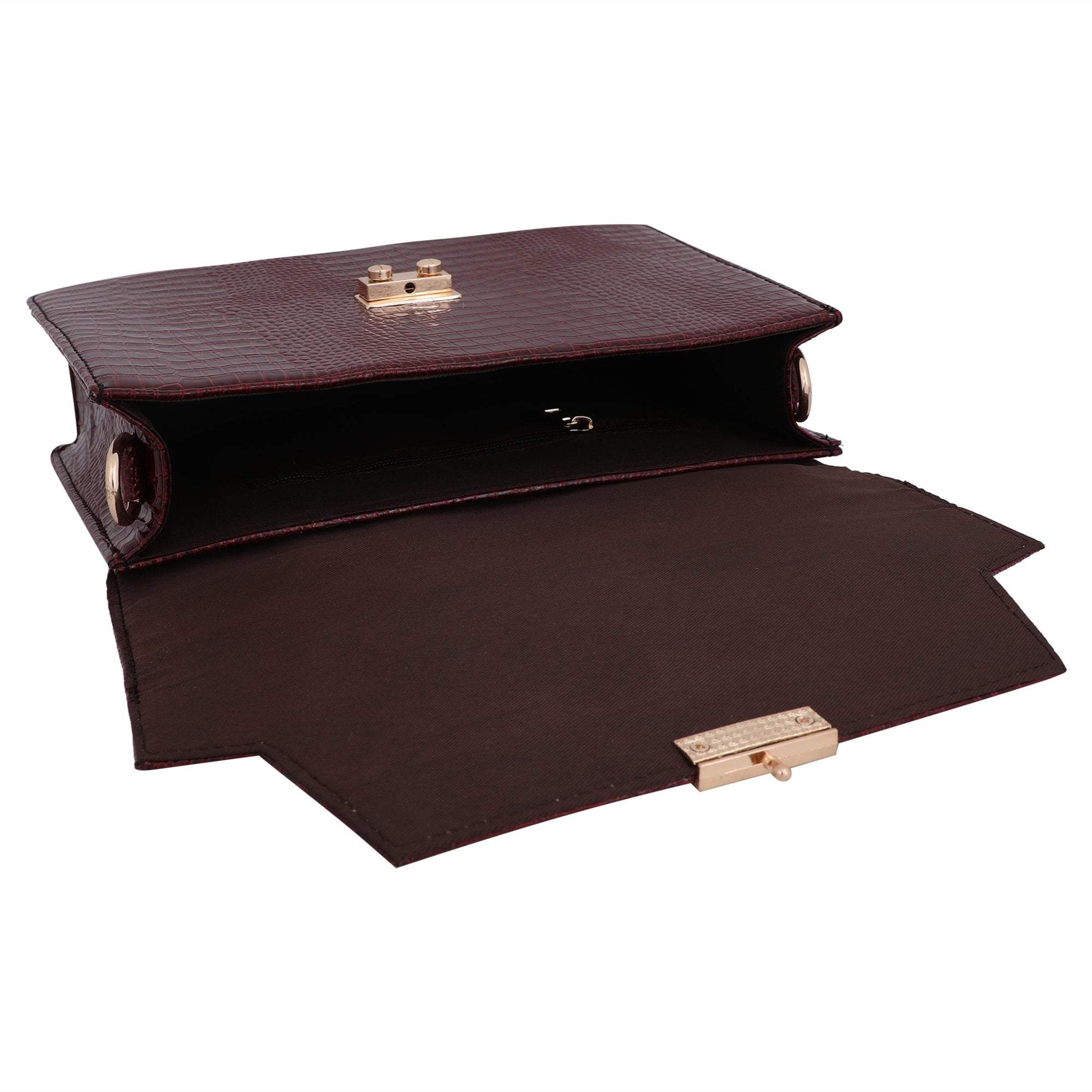 kinnoti Handbags Vegan Croco Leather Satchel Hand Bag