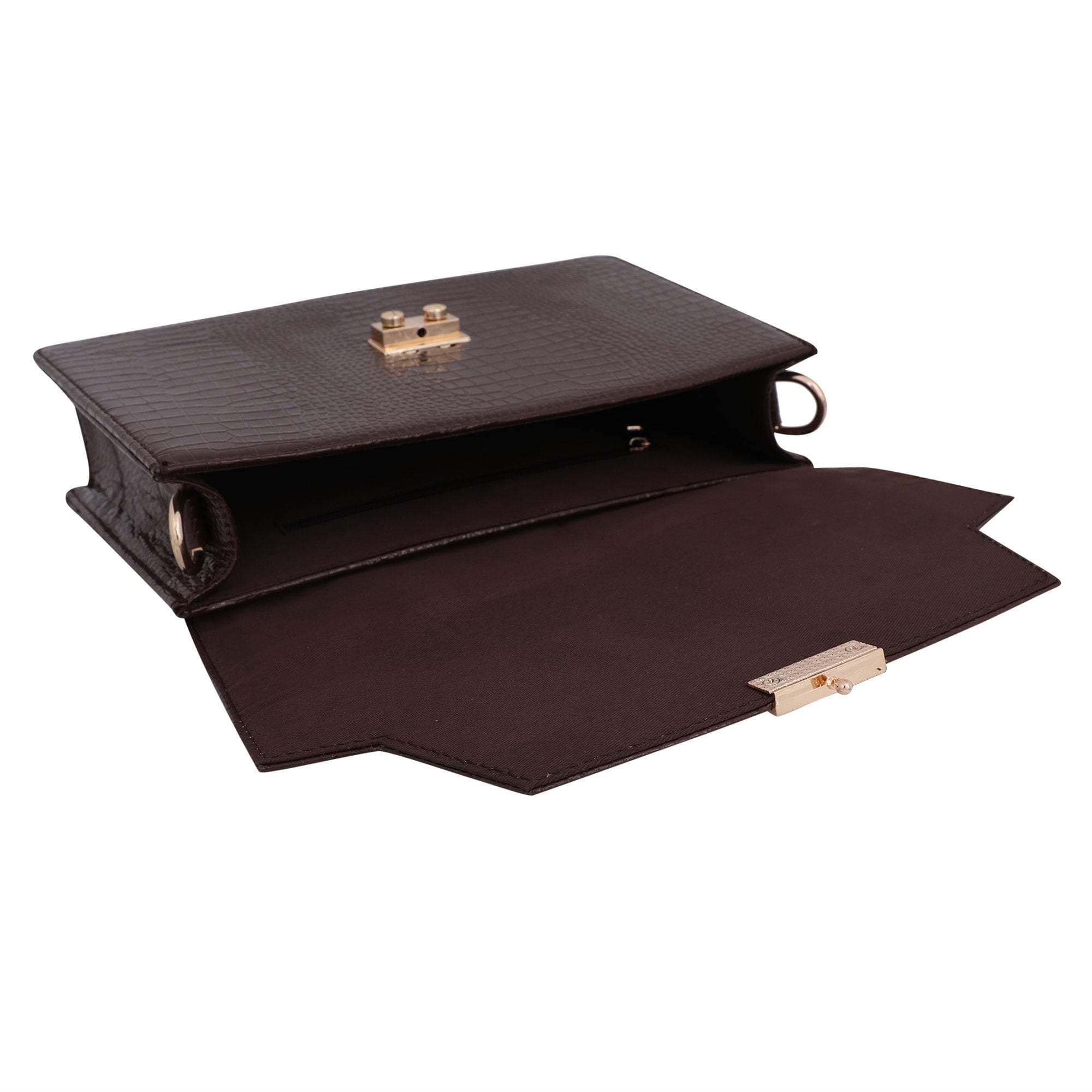 kinnoti Handbags Vegan Croco Leather Satchel Hand Bag