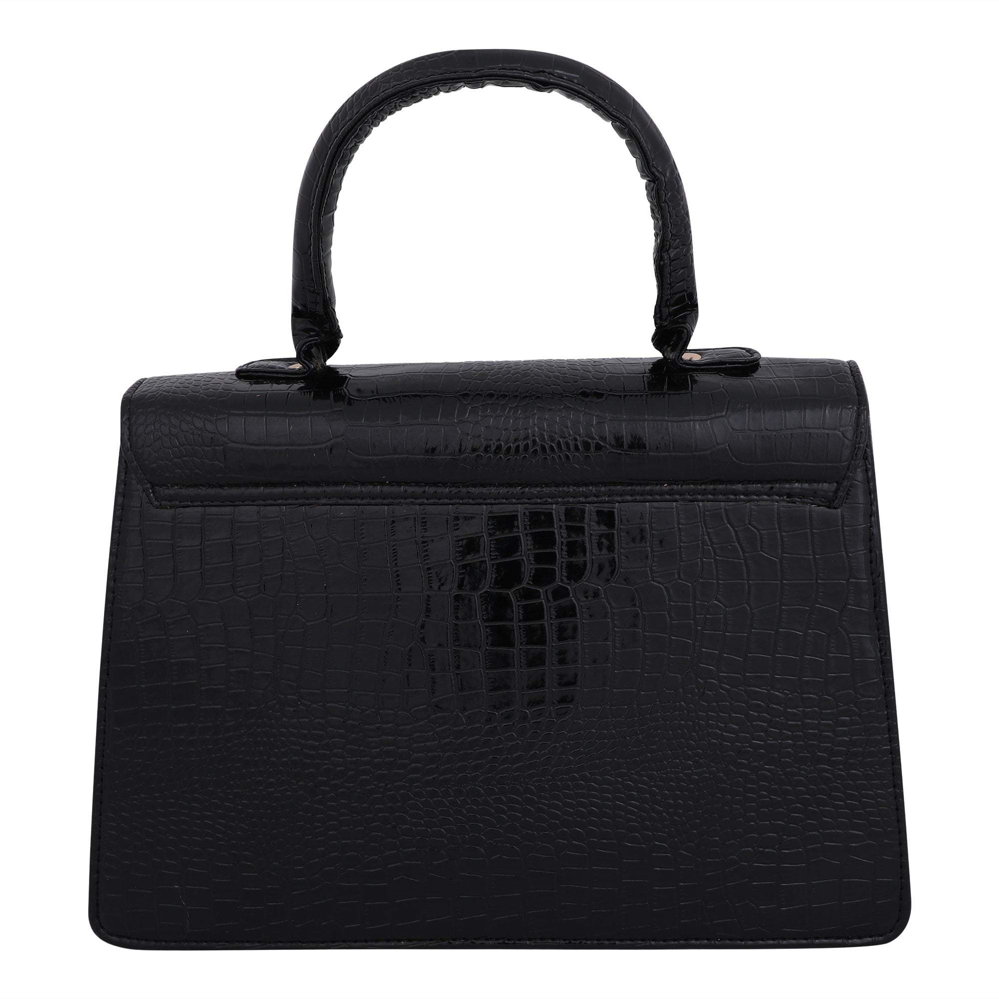 kinnoti Handbags Vegan Croco Leather Satchel Handbag