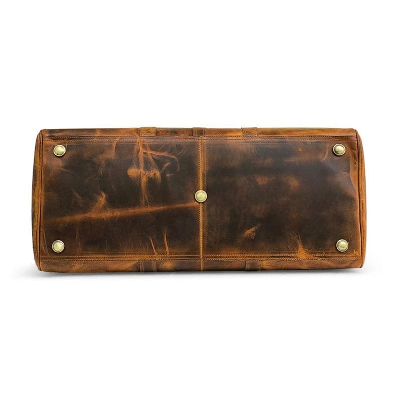 kinnoti Hunter Brown Leather Duffle Bag