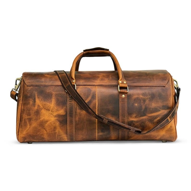 kinnoti Hunter Brown Leather Duffle Bag