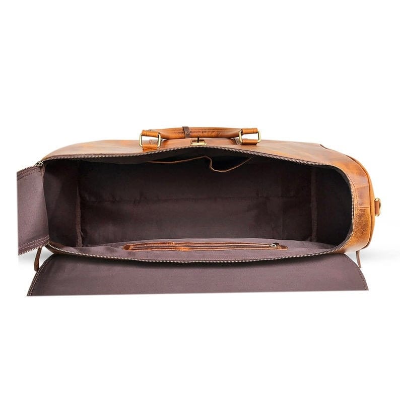 kinnoti Hunter Brown Leather Duffle Bag