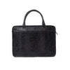 Kinnoti LAPTOP BAGS Black Pattern Leather Laptop Bag