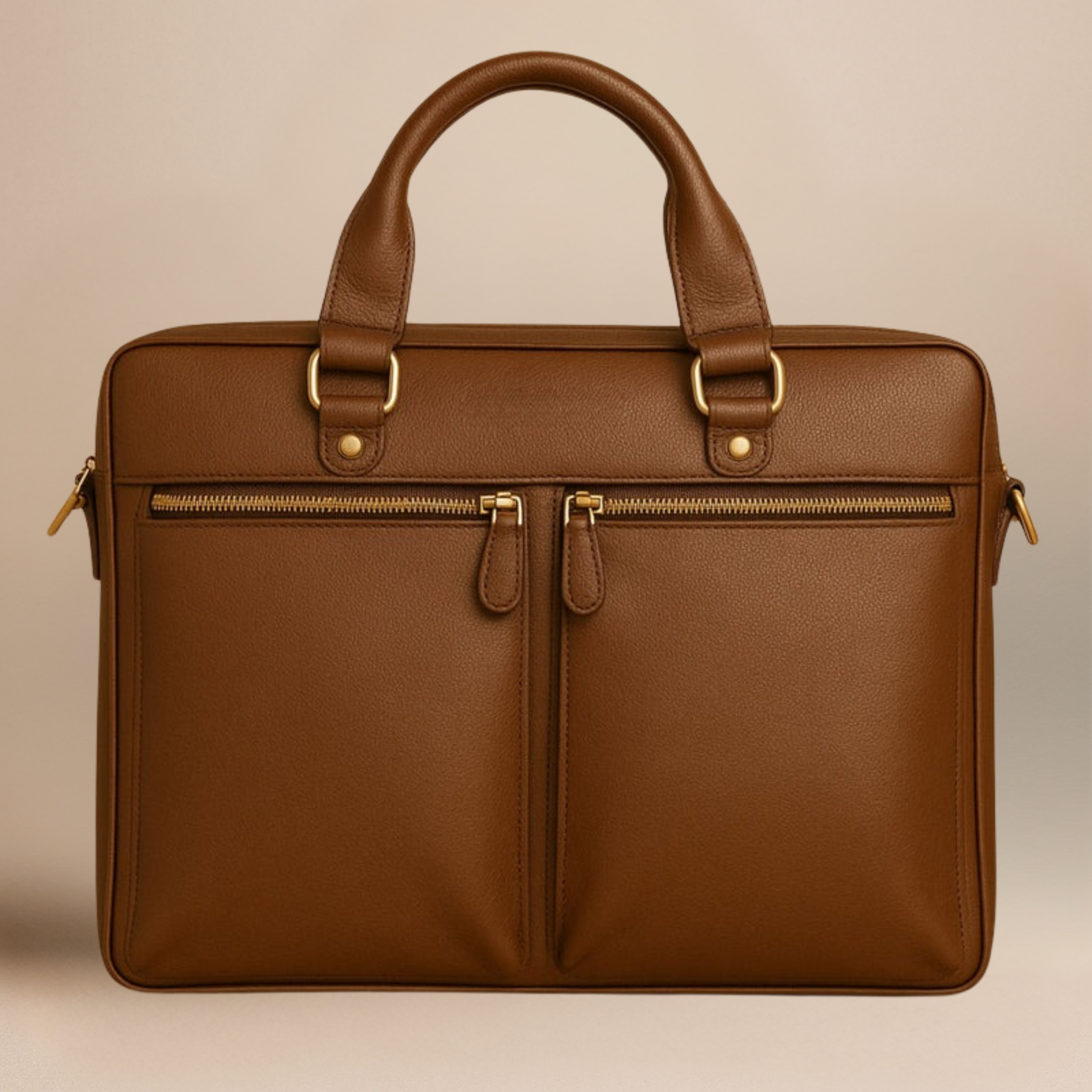 kinnoti LAPTOP BAGS coffee Nappa Leather Laptop Bag
