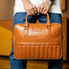 Double Side Vegan Leather Messenger Bag with Adjustable Shoulder Strap, Water Proof and Dust Resistant