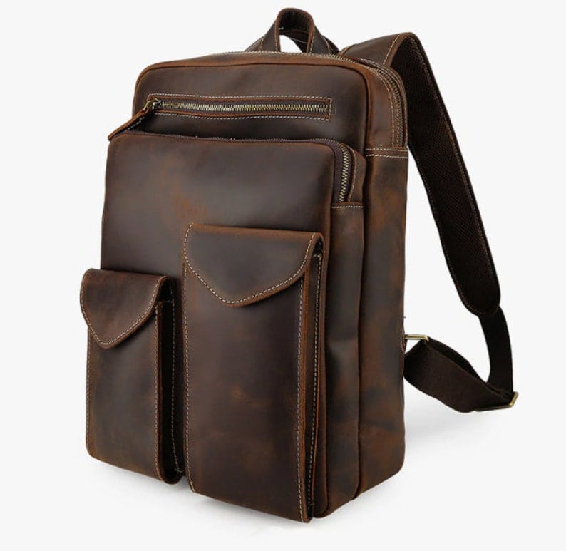 kinnoti LAPTOP BAGS Genuine Leather Backpack