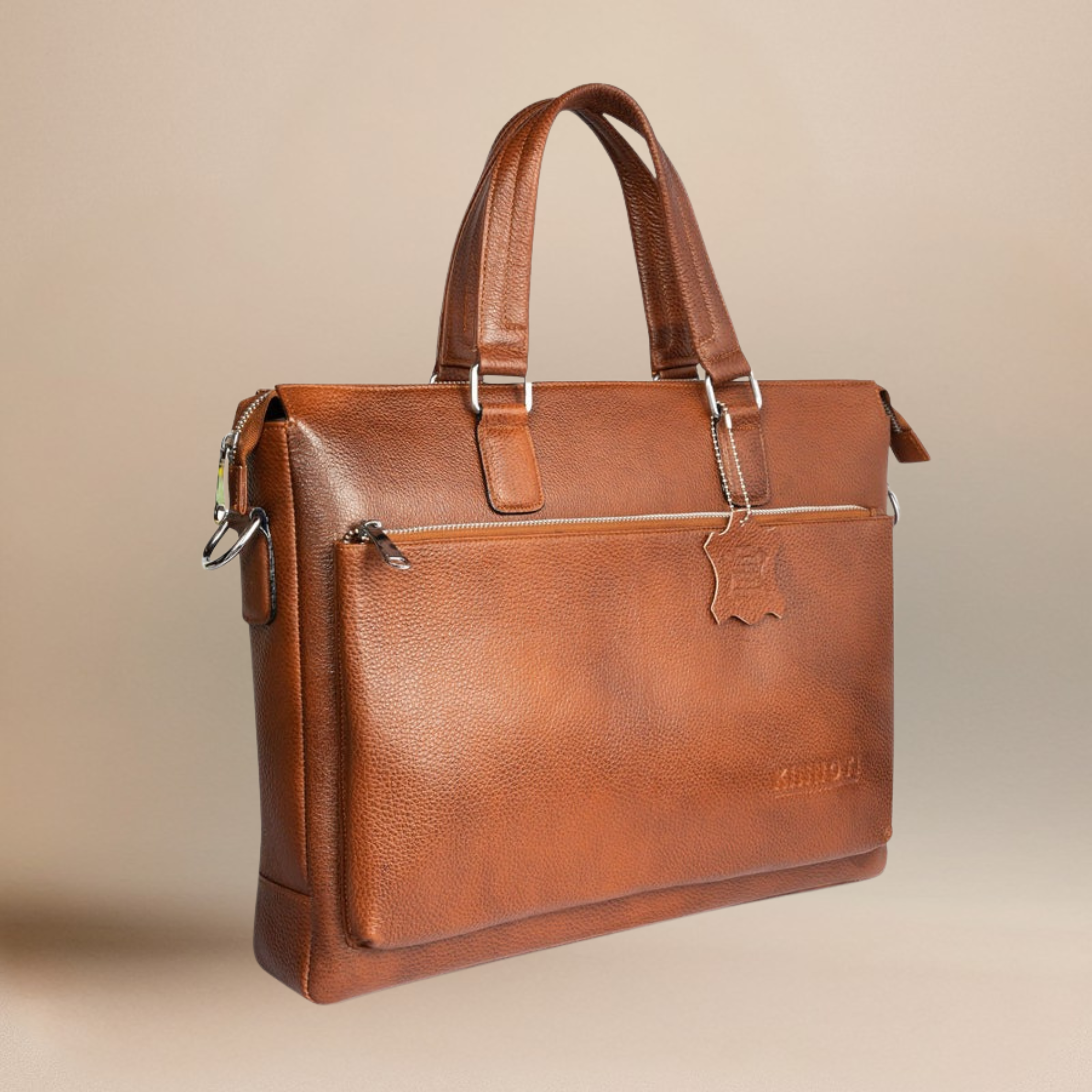 kinnoti LAPTOP BAGS Men Solid Genuine Leather Laptop Bag