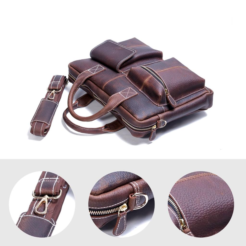 kinnoti LAPTOP BAGS Oilbony Leather Laptop Bag