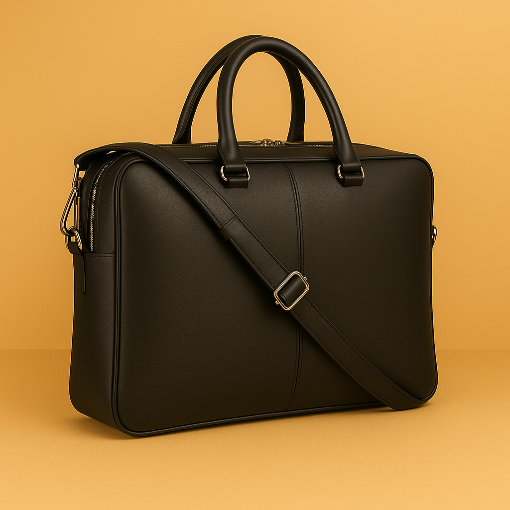 KINNOTI LAPTOP BAGS Solid Matte Black Laptop Bag