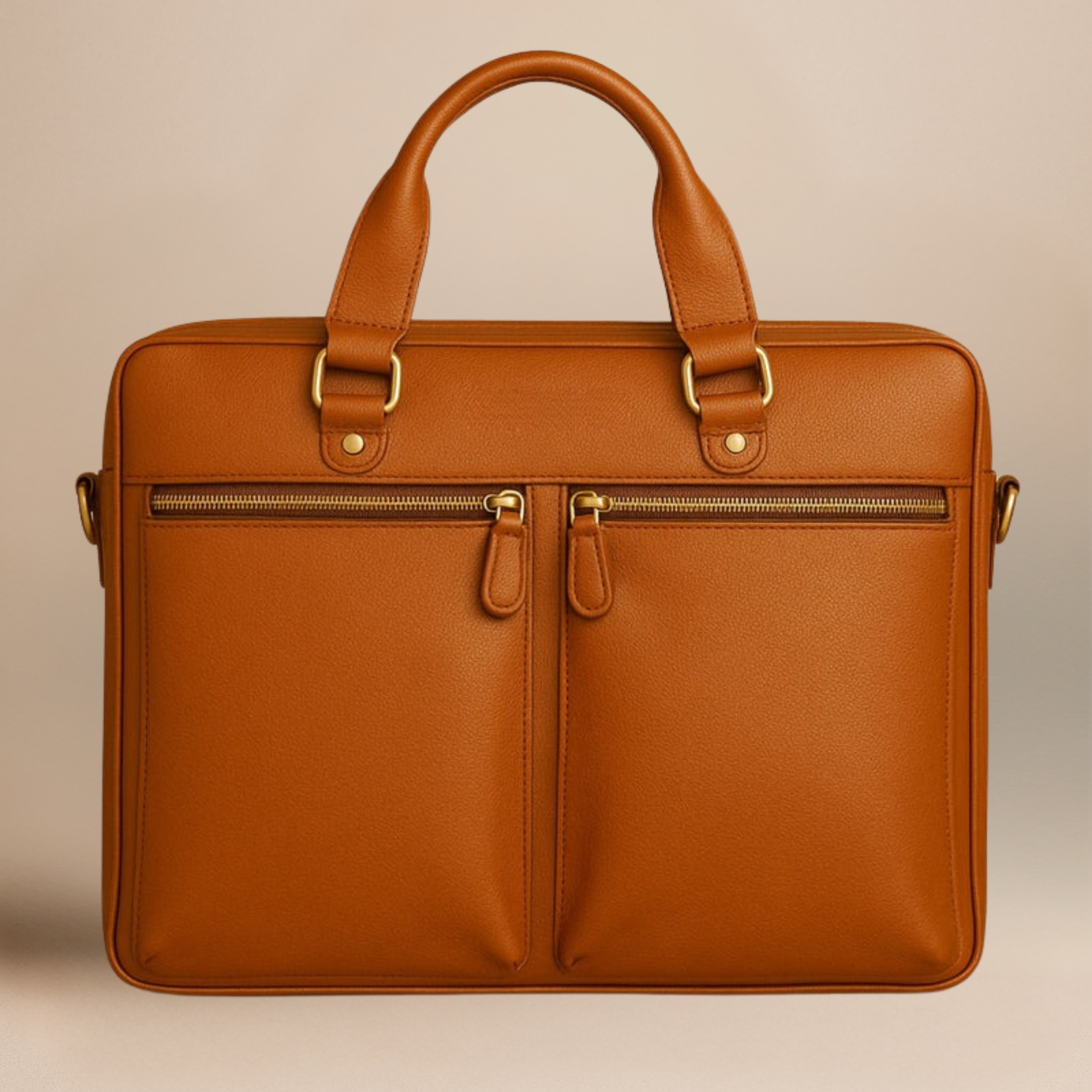 kinnoti LAPTOP BAGS tan Nappa Leather Laptop Bag