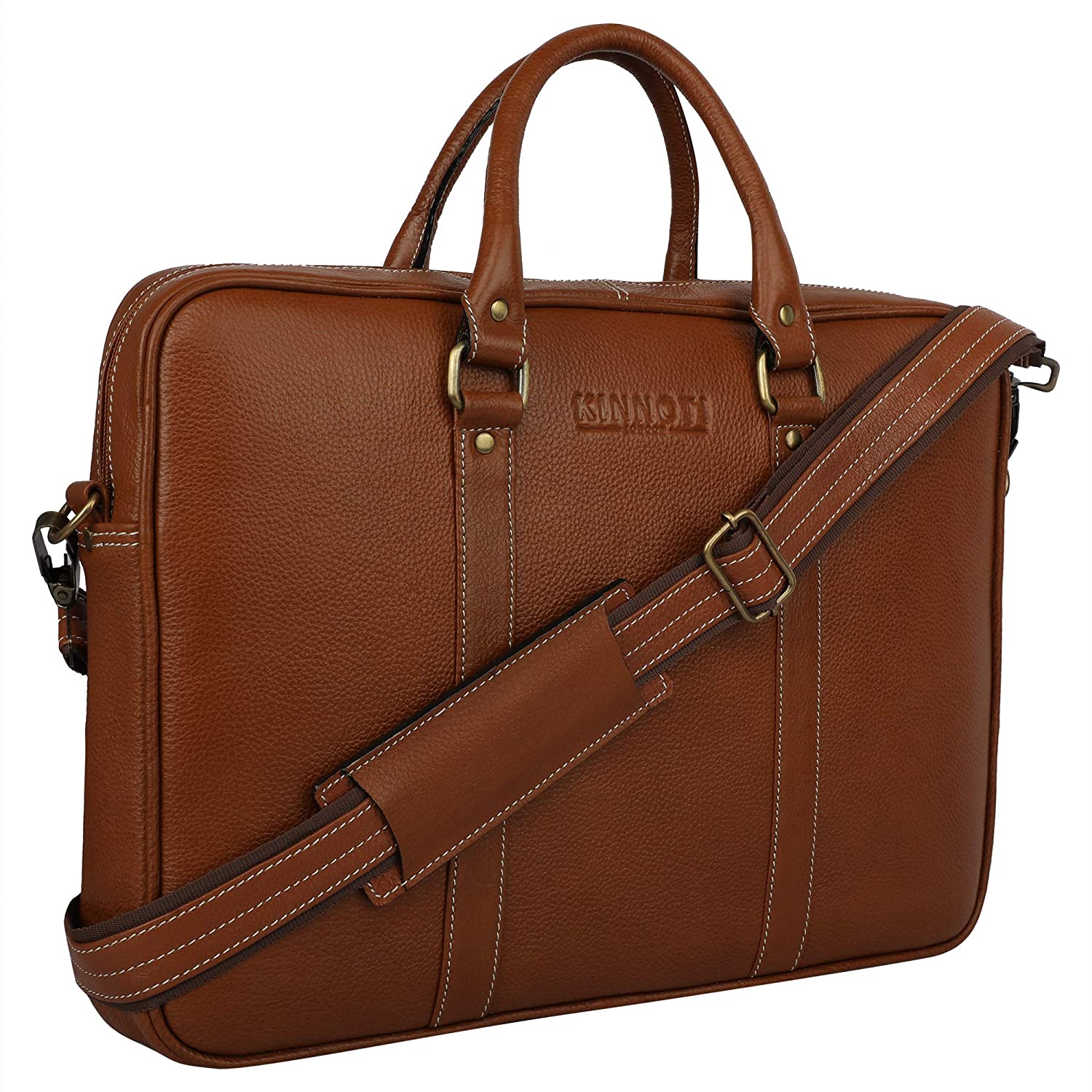 KINNOTI LAPTOP BAGS Unisex Genuine Leather Laptop Bag