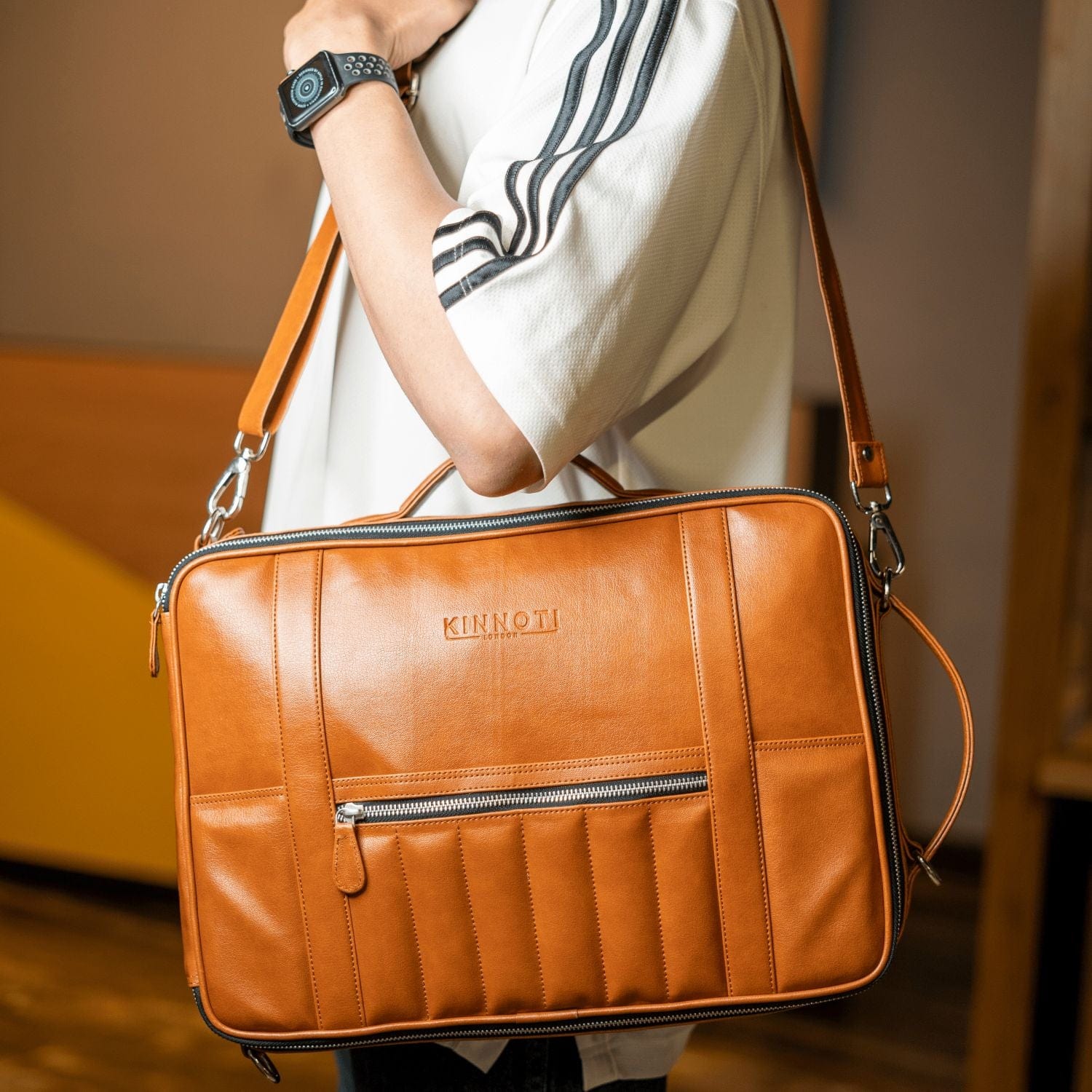 kinnoti LAPTOP BAGS Vegan Leather Backpack Cum Laptop Bag