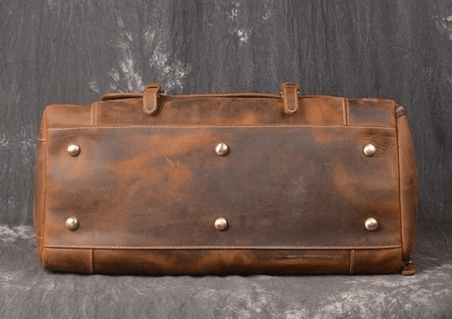 Kinnoti Large Genuine Leather Travel Duffle Bag