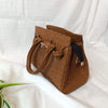 kinnoti Leather Sling Bag Tan Ostrich Pattern Leather Women Bag