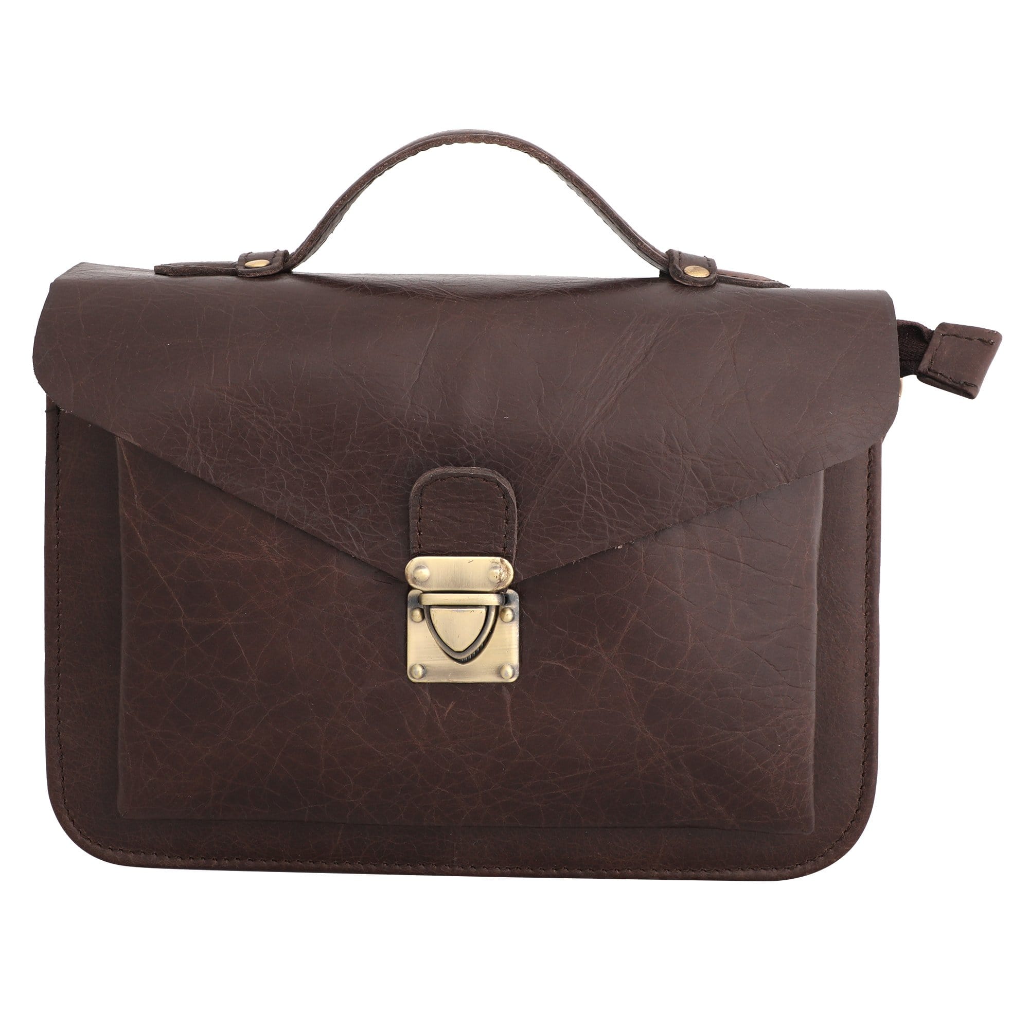 kinnoti Leather Sling Bag Vintage Brown Leather Women Bag