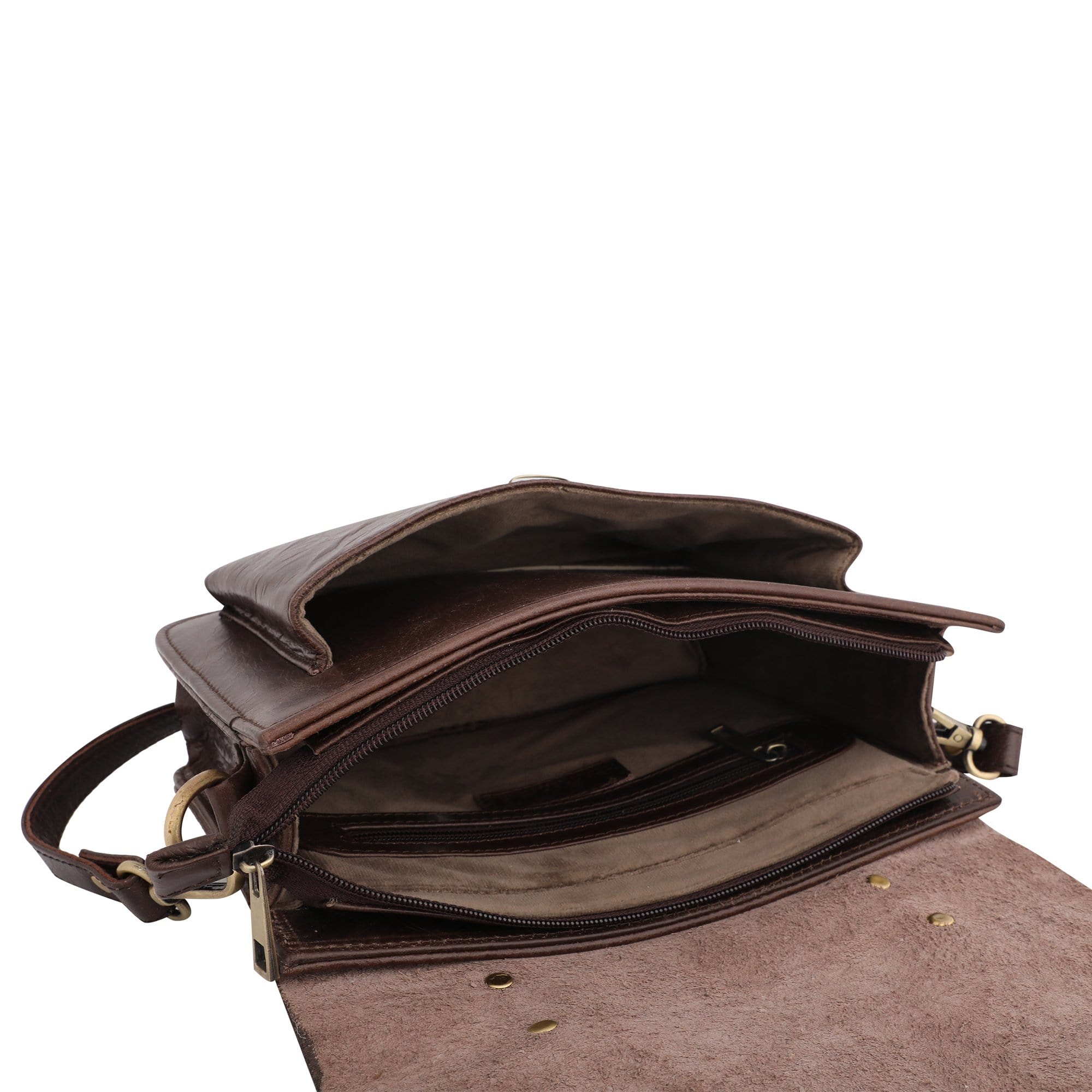 kinnoti Leather Sling Bag Vintage Brown Leather Women Bag