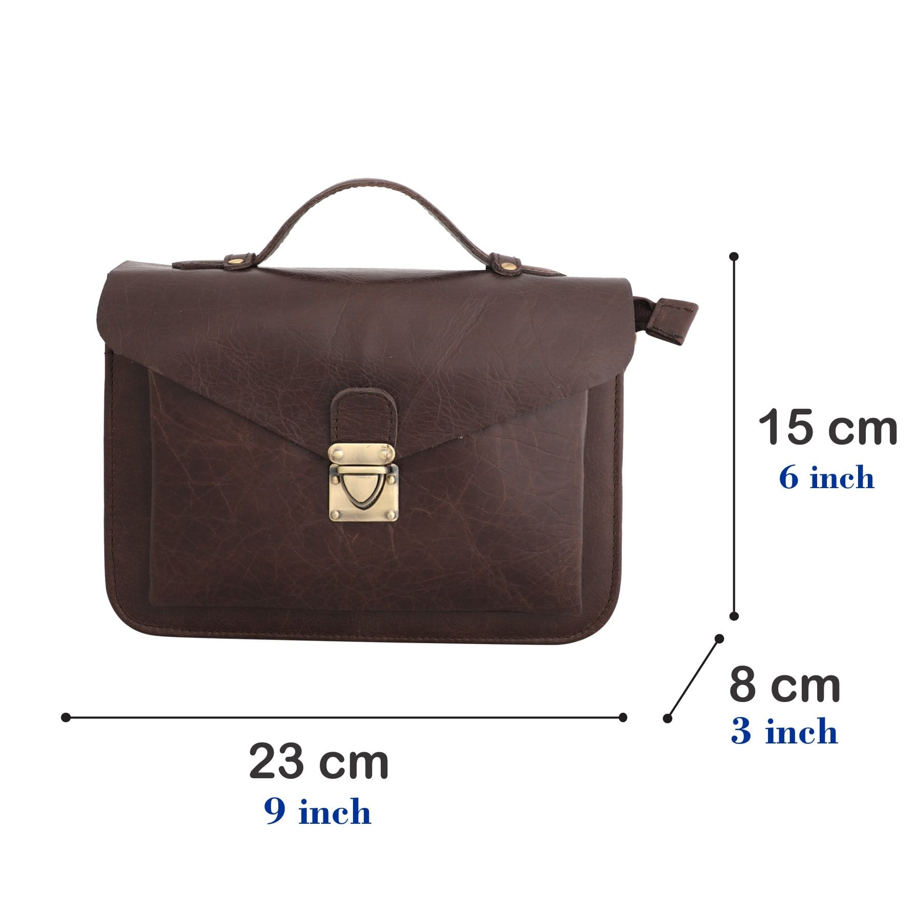 kinnoti Leather Sling Bag Vintage Brown Leather Women Bag