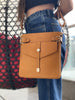 kinnoti Leather sling bag Yellow Genuine Leather Sling Bag