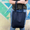 kinnoti Leather Tote Bag Minimal Rectangular Leather Tote Bag