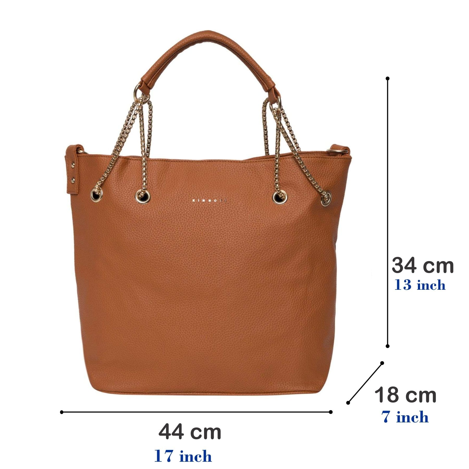 kinnoti Light Brown Chain Tote Bag