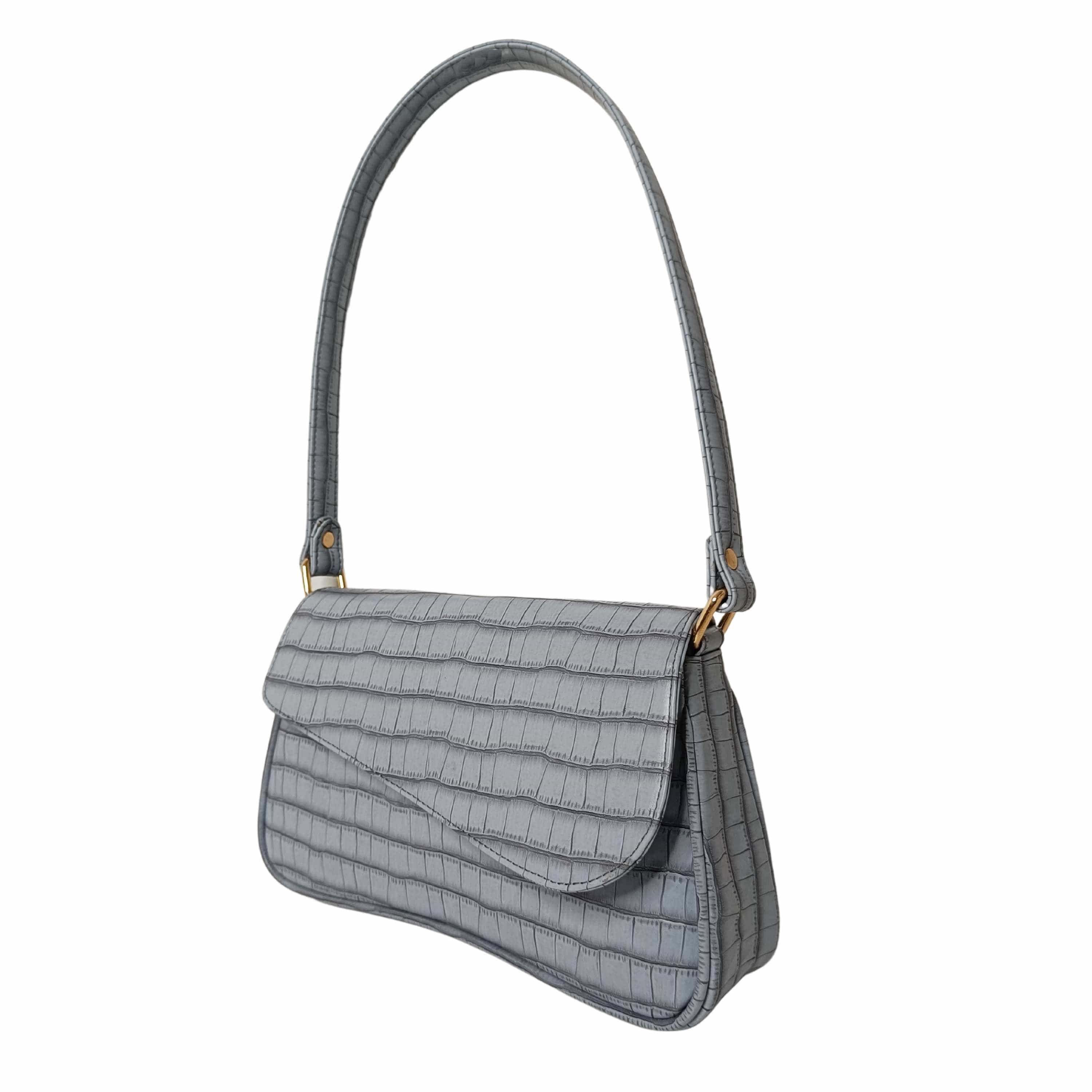 kinnoti New Croco Flap Shoulder Bag