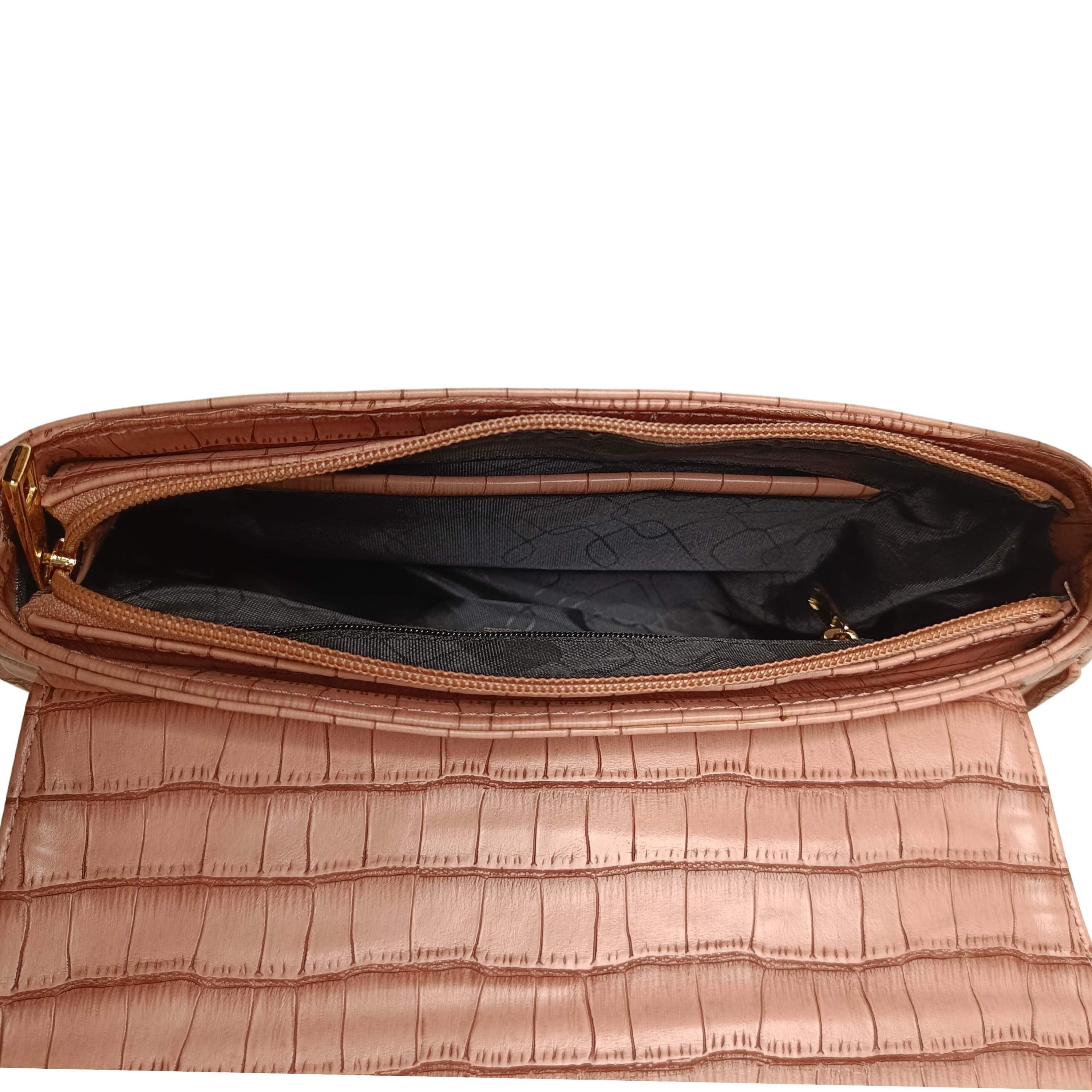 kinnoti New Croco Flap Shoulder Bag