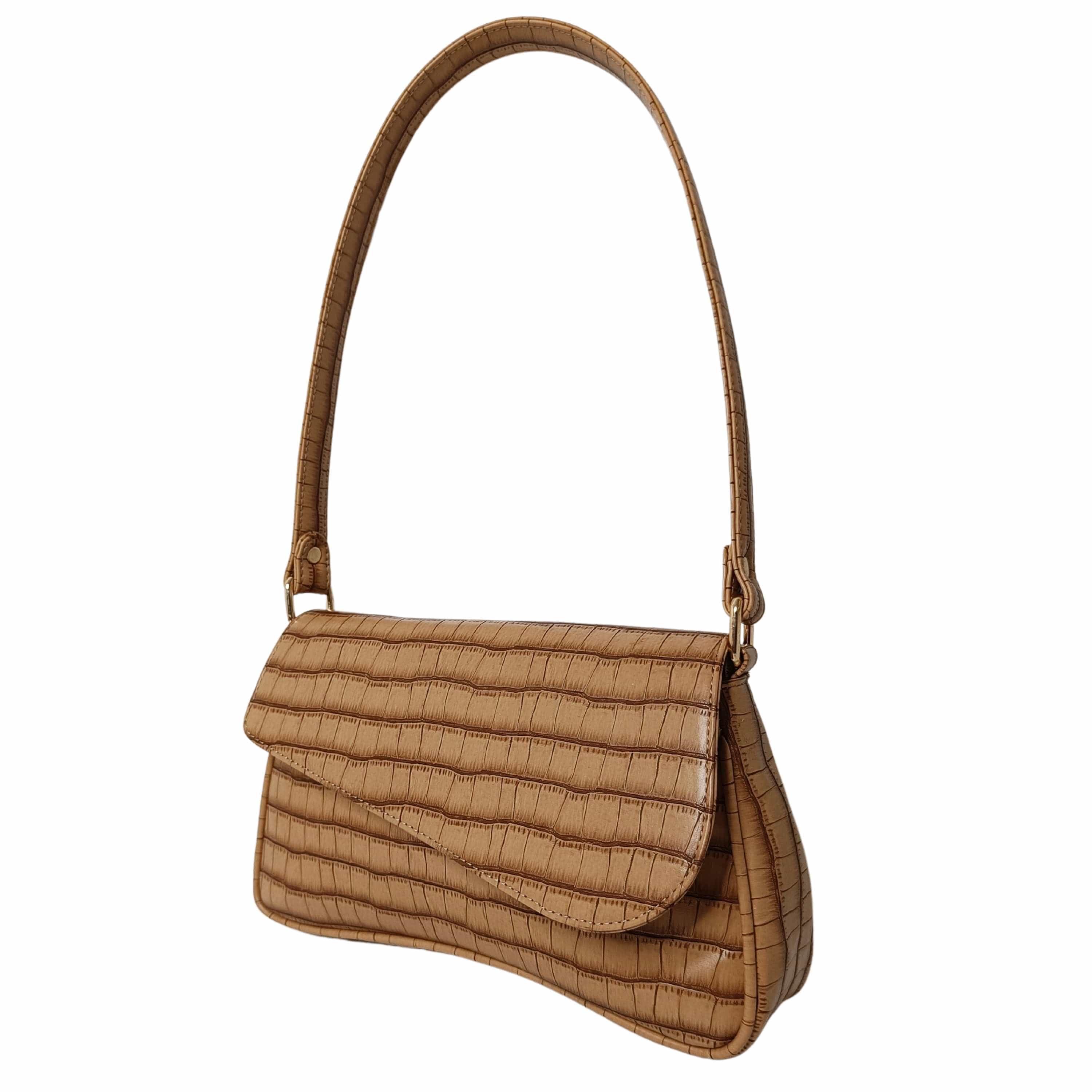 kinnoti New Croco Flap Shoulder Bag